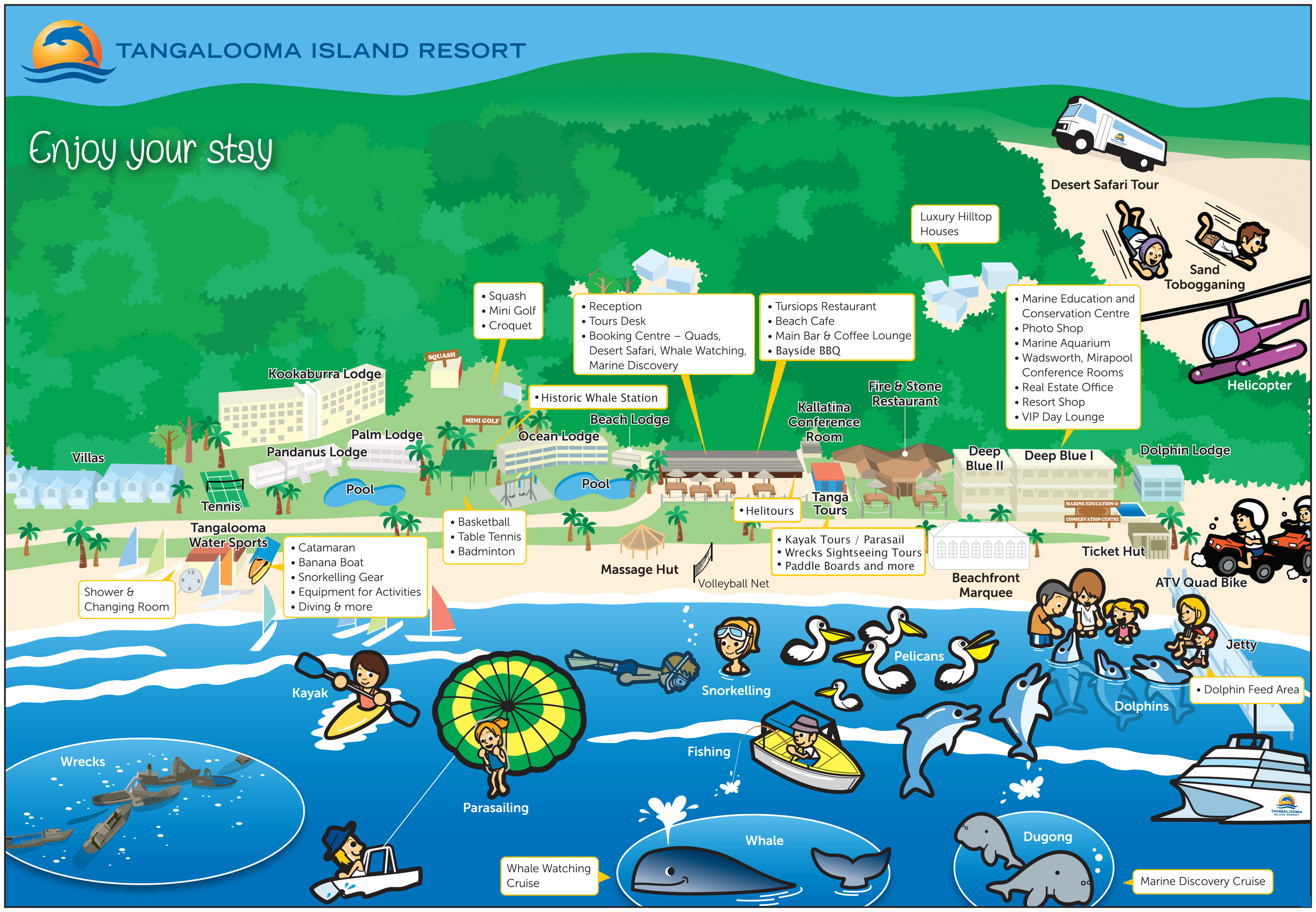 Tangalooma Island Resort Map Tangalooma Island Resort Map
