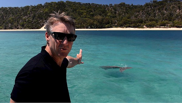 Andy Bichel spots a Dugong at Tangalooma