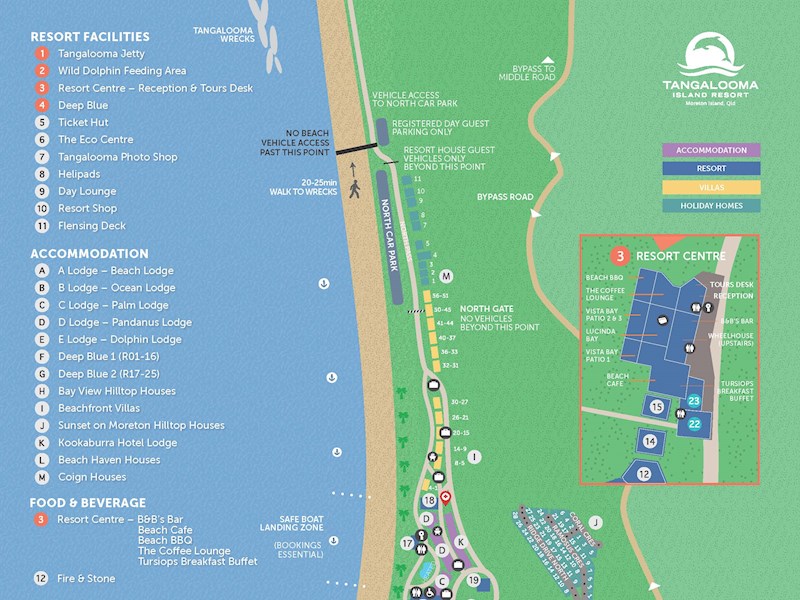 Tangalooma Island Resort Map