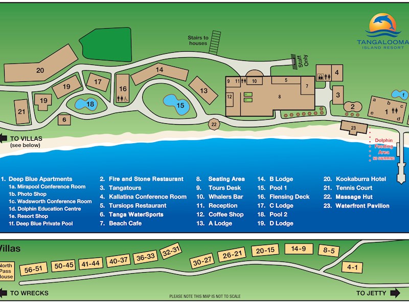 Tangalooma Island Resort Map