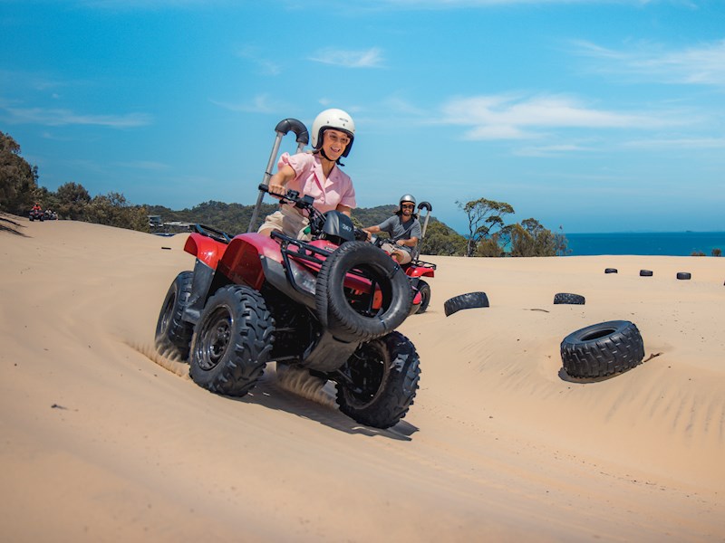 tangalooma day cruise with atv quad bike tour