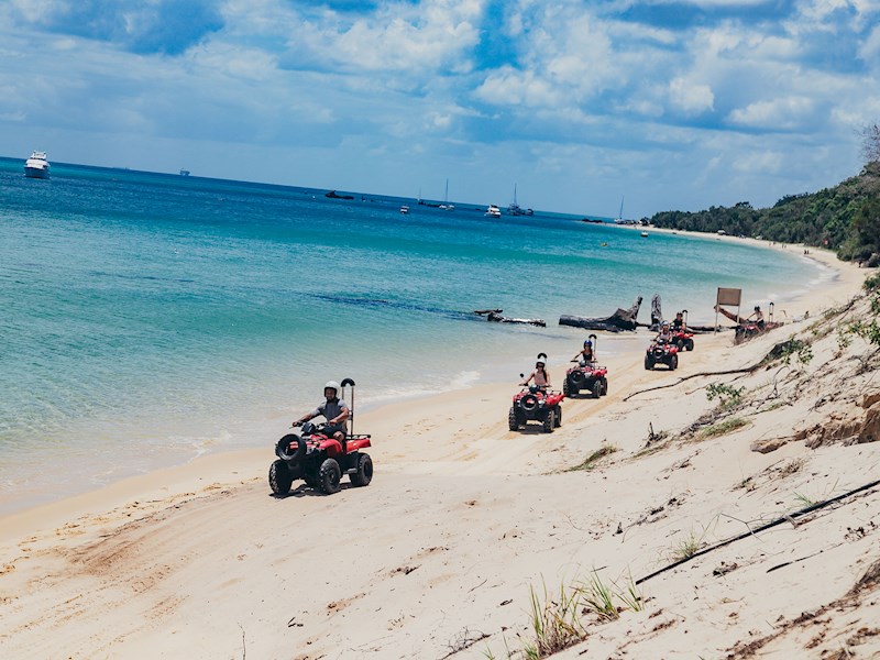 tangalooma day cruise with atv quad bike tour