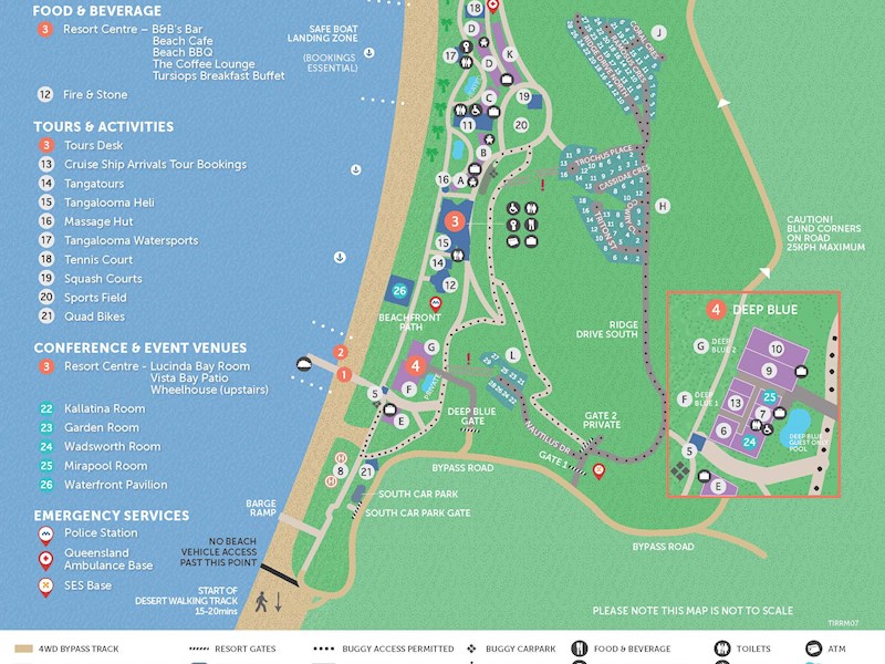 Tangalooma Island Resort Map