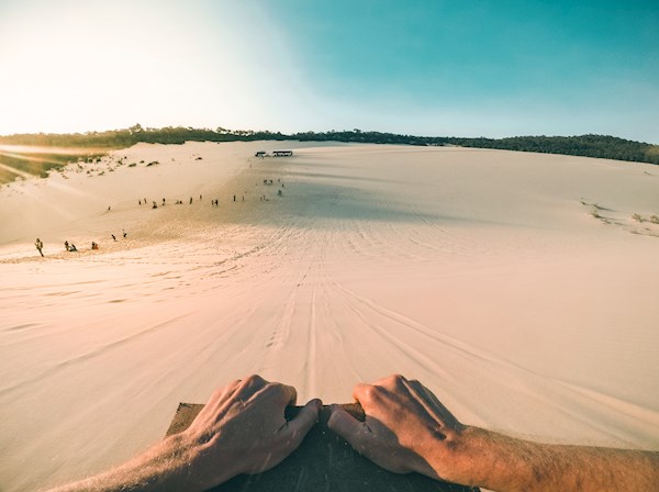 Tangalooma Desert Safari Sand Tobogganing
