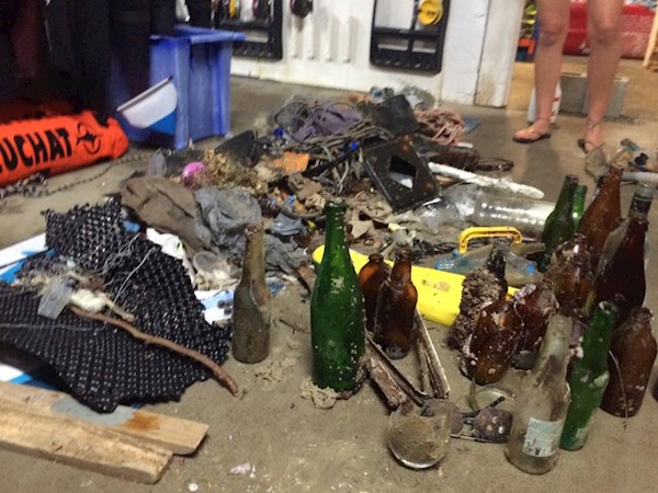 Some of the Rubbish collected from the dive