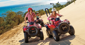 tangalooma day cruise with atv quad bike tour